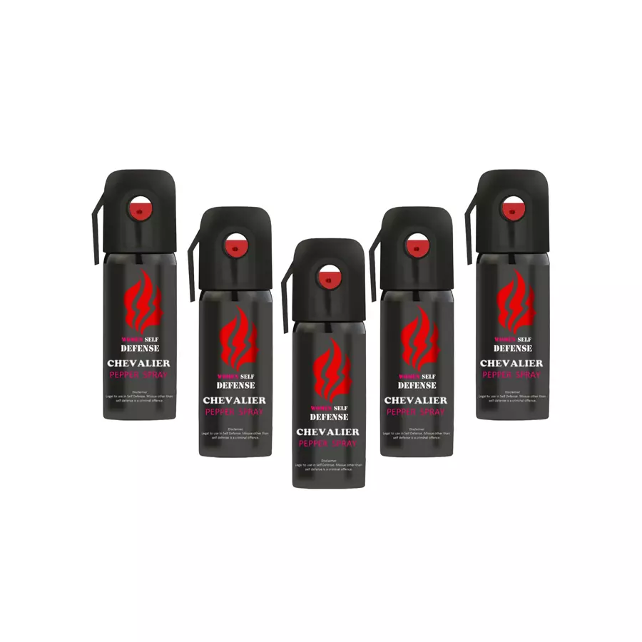 Chevalier Self Defense 50ml Pepper Spray for Women Safety/Protection, Pack of 5